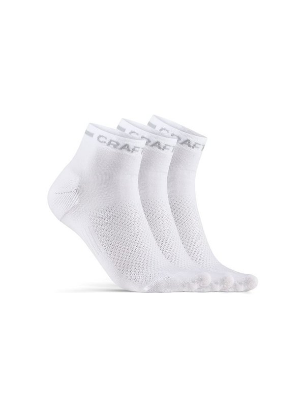 Craft CORE Dry Mid Sock 3-Pack valkoinen