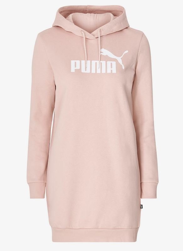 Puma Ess Logo Hooded Dress Rose Quartz Naisten Hupparimekko